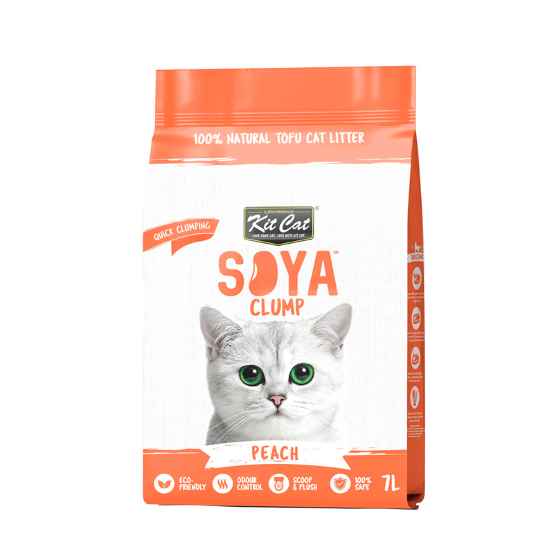 Kit Cat SoyaClump Arena de Soja BIO - Peach 7L