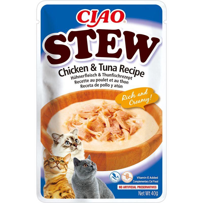 Churu Stew Estofado De Pollo y Atún Sobre Para Gatos 12 x 40gr