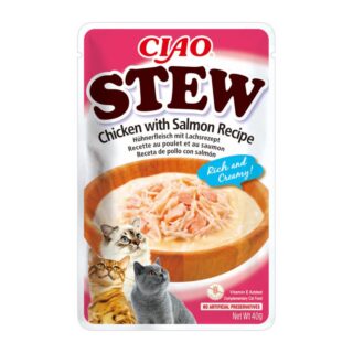 Churu Stew Estofado Pollo y Salmón Sobre Para Gatos 12 x 40gr