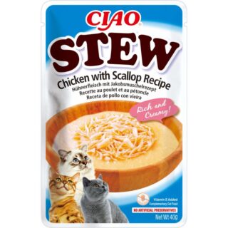 Churu Stew Estofado De Pollo y Vieira Sobre Para Gatos 12 x 40gr