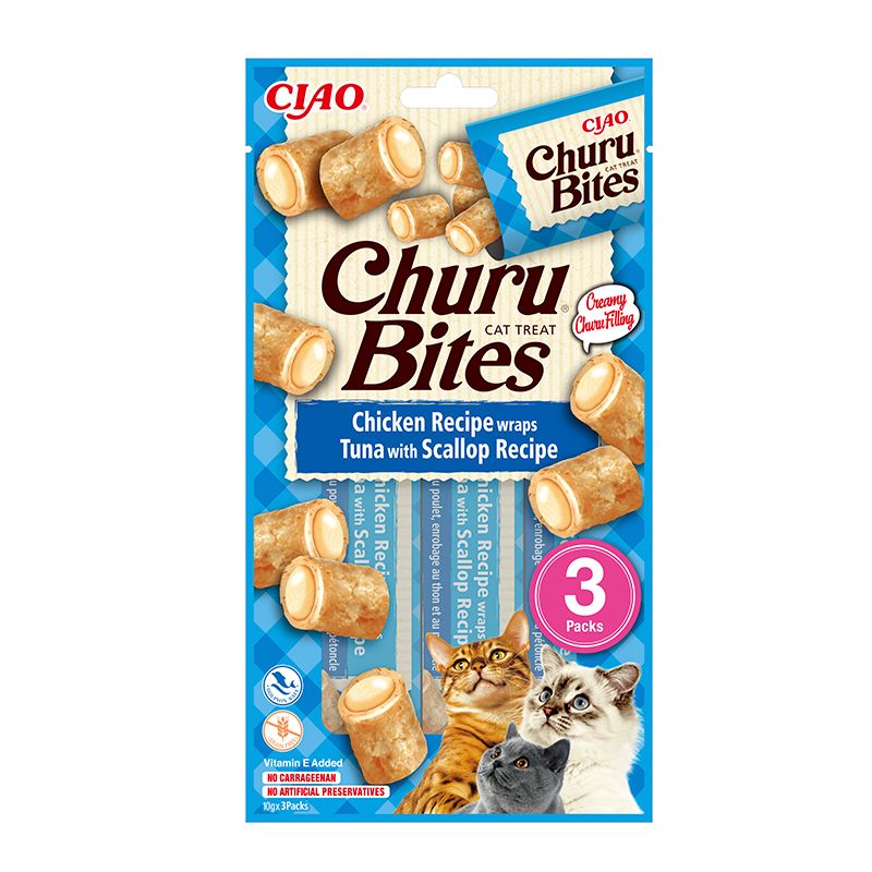 Churu Bites Receta De Atún Con Vieira para Gatos
