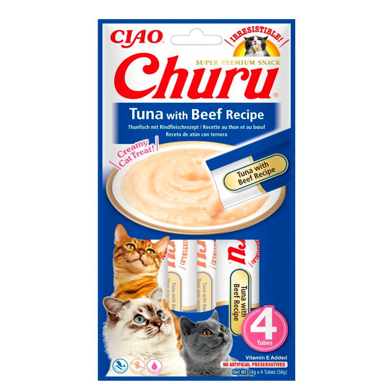 Churu Receta De Atún Con Buey para Gatos