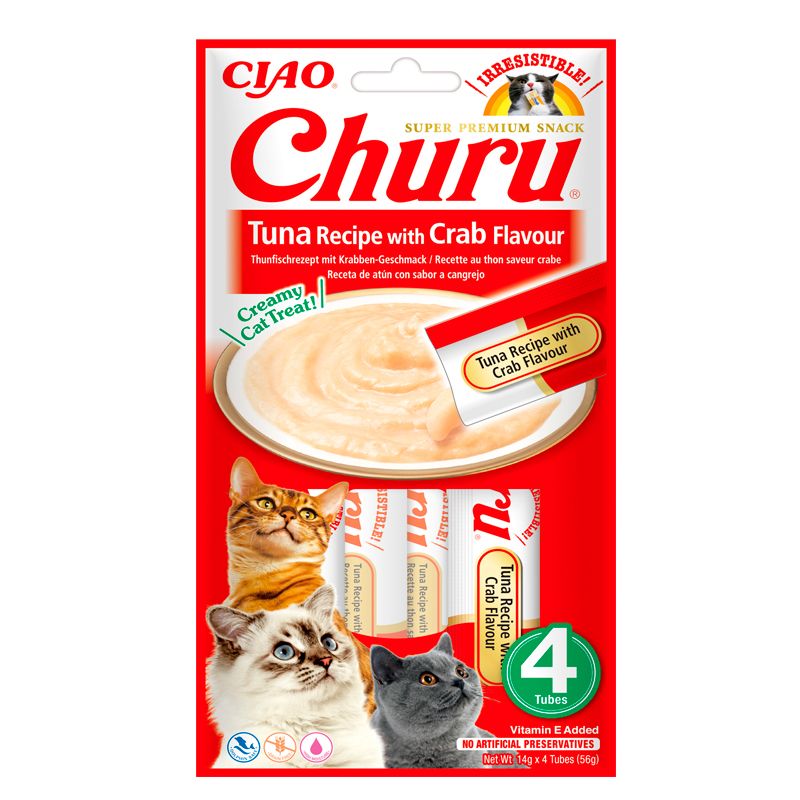 Churu Receta De Atún Con Cangrejo para Gatos