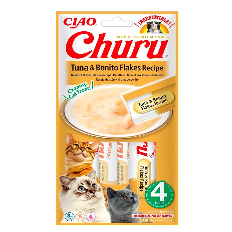 Churu Receta De Atún Con Virutas De Bonito para Gatos