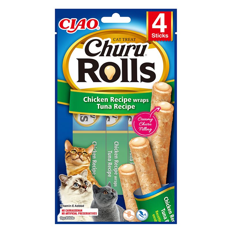 Churu Rolls Receta De Atún Snack para Gatos