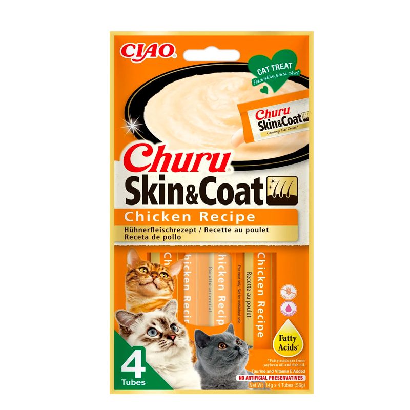 Churu Skin & Coat Receta De Pollo para Gatos