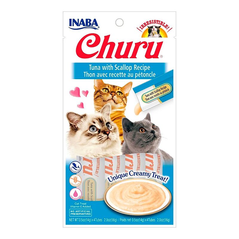 Churu Receta De Atún Con Vieira para Gatos