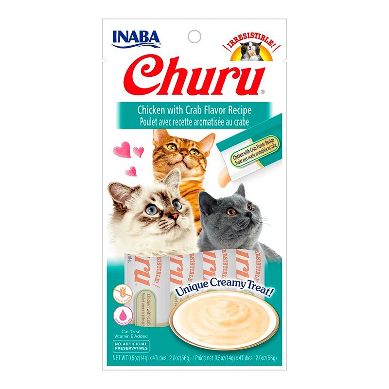 Churu Receta De Pollo Con Cangrejo para Gatos