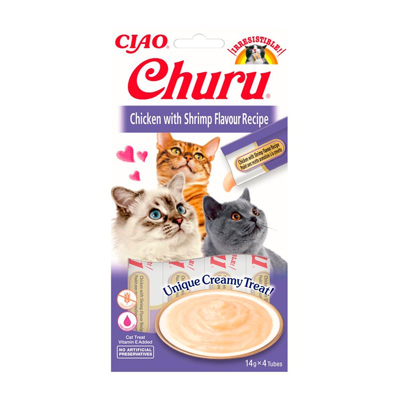 Churu Receta De Pollo Con Gamba para Gatos