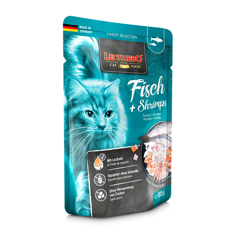 Leonardo Menú Finest Selection Pescado & Gambas Sobres 85gr