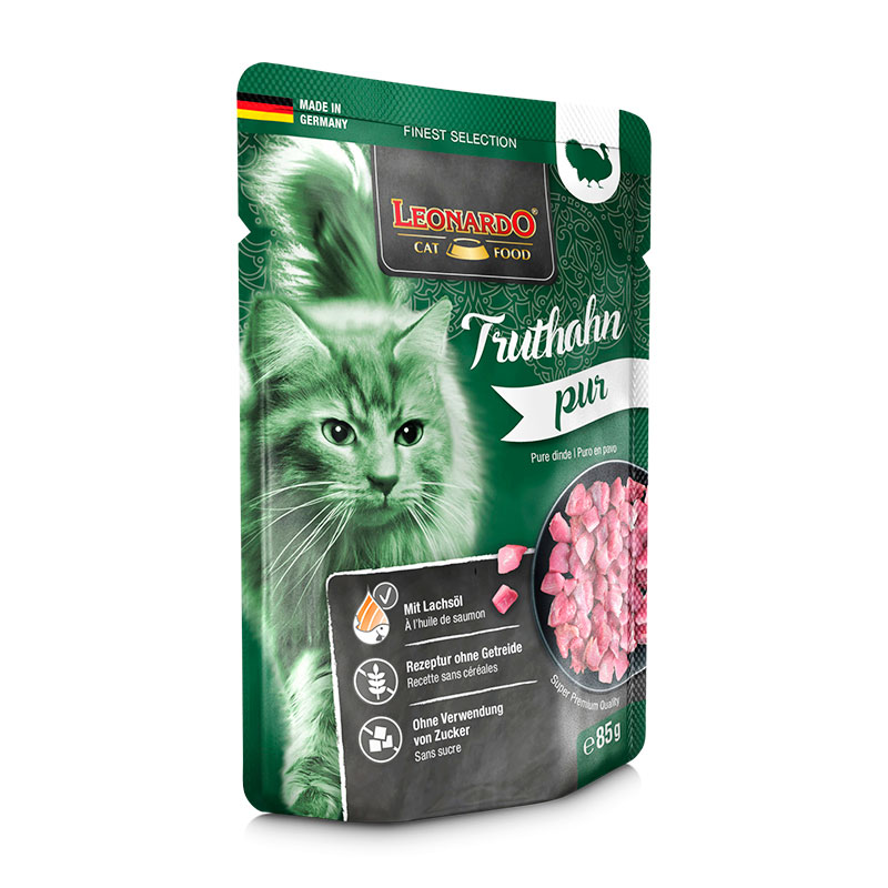 Leonardo Puro en Pavo Comida Húmeda para Gatos