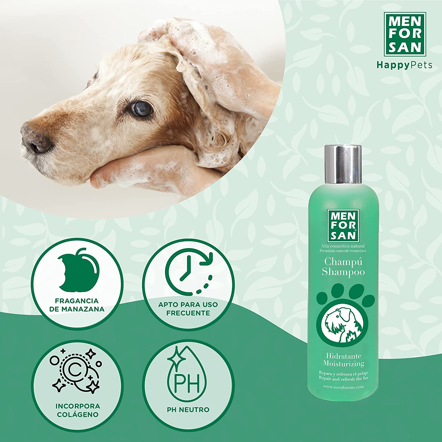 Menforsan Champú Hidratante para Perros 300ml - Imagen 2
