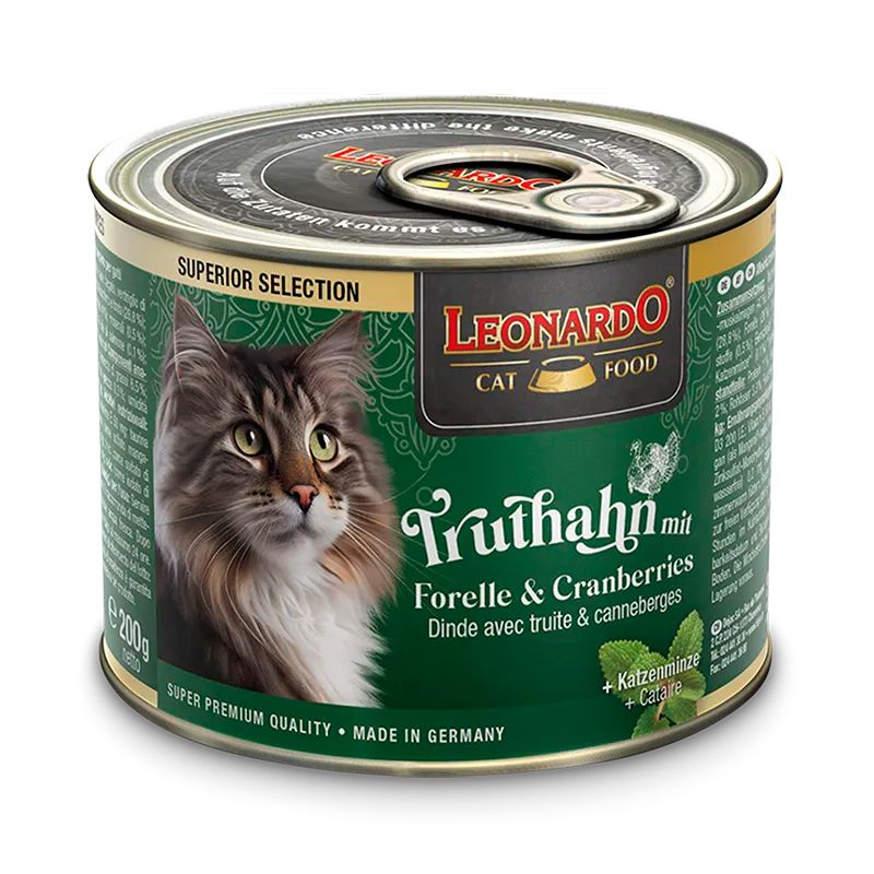 Leonardo Superior Selection Trucha y Arándanos Latas para Gatos