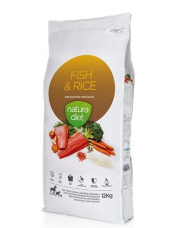 Natura Diet Pescado y Arroz Pienso para Perros