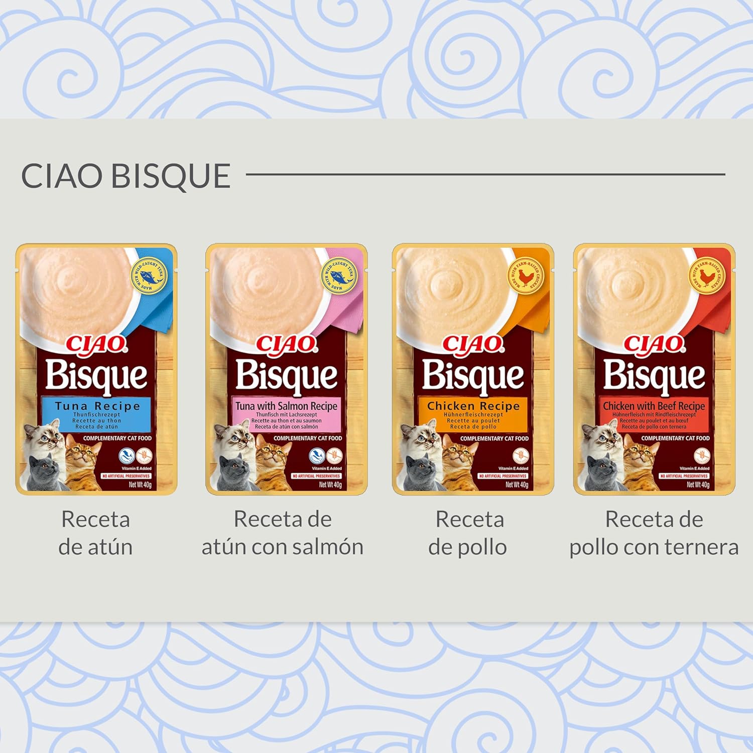 Churu Bisque Pollo Sobres para Gatos - Imagen 3