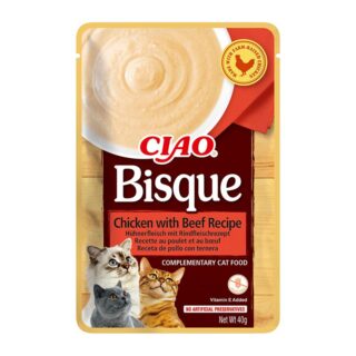 Churu Bisque Pollo con Buey Sobres para Gatos