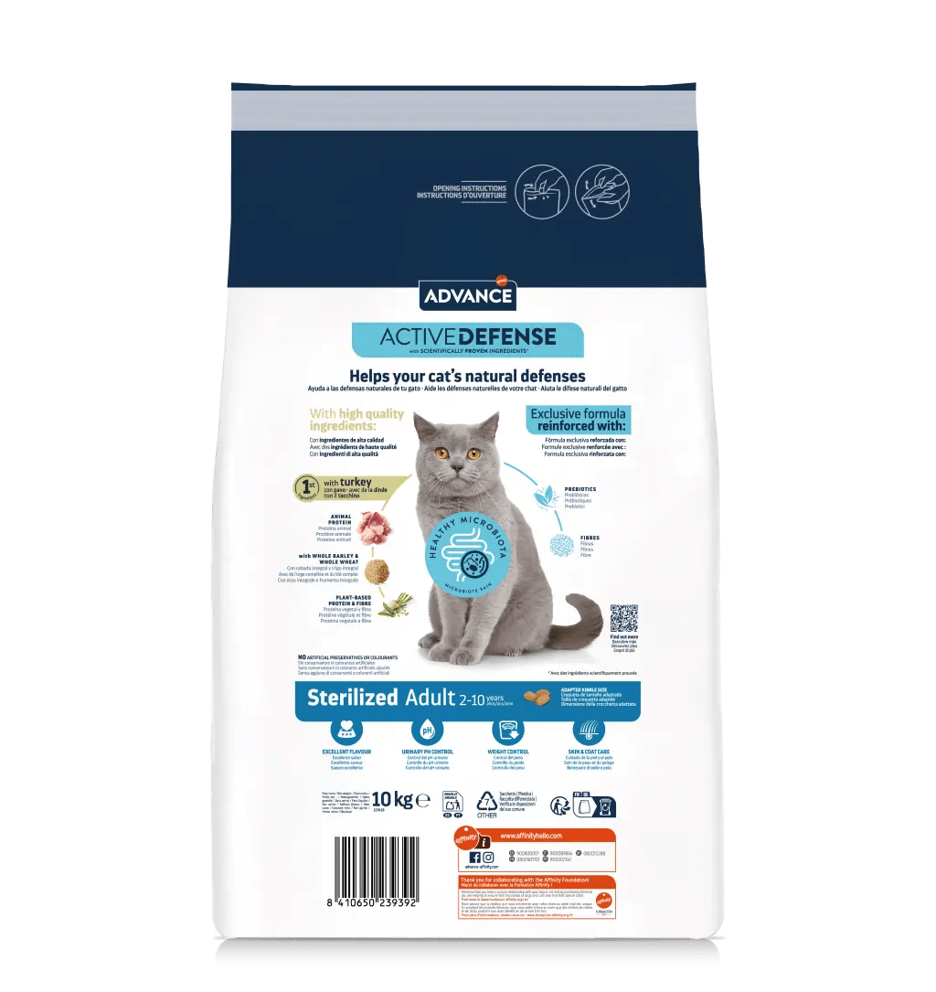 Advance Active Defense Gato Esterilizado con Pavo - Imagen 2